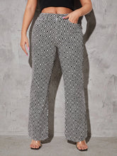 Geo Print Bootcut Jeans